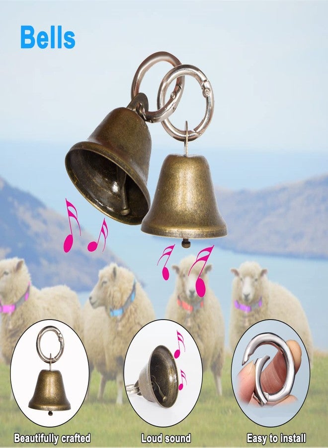 VNAKER Goat Collars with Bells 10 Pack, Adjustable Sheep Goat Collar Nylon Material with Brass Bell, Loud Bell Anti-Lost for Small Farms - Image 5